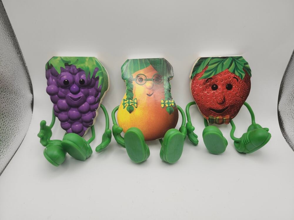 Fruit Troop Lot of 3 Vintage 1997 Christian Kids Books Strawberry Pear Grape